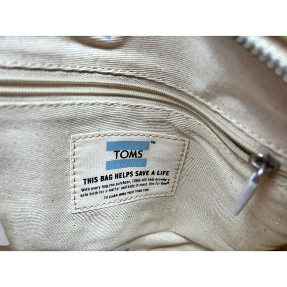 Toms Embroidered Crossbody Bag Souks Canteen Suede Embroidery Purse Oatmeal 8" - Picture 12 of 12